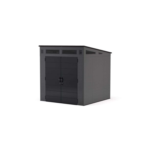 9cacf1ba-62a0-4e3f-a2d7-1f83b8204acb Suncast Modernist 7 ft. x 7 ft. Resin Vertical Pent Storage Shed with Floor Kit - Image 5