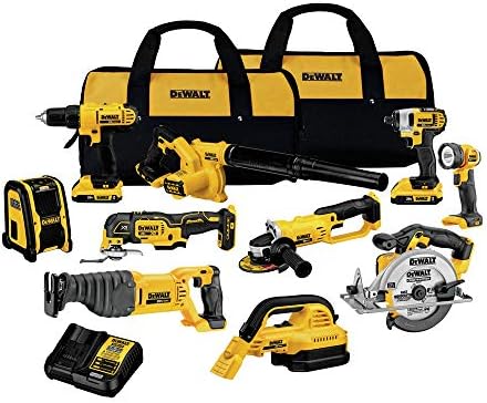 B0773CS85H-0-1756241064365 DEWALT 20V MAX Power Tool Combo Kit, 10-Tool Cordless Power Tool Set with 2 Batteries and Charger (DCK1020D2) - Image 2