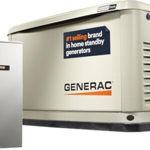 Generac Guardian 22kW Home Standby Generator with 200 Amp Transfer Switch, Durable All Aluminum, WiFi Enabled with G-Force Engine, Easy to Use, Whole House Power Backup, Smart Outage Solution - Bisque