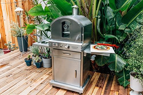 B07WJJL5ST-2-1756261597078 Summerset 'The Oven' Outdoor Freestanding Large Capacity Gas Oven with Pizza Stone, Smoker Box and Mobile Cart, 304 Stainless Steel Construction, Natural Gas - Image 3