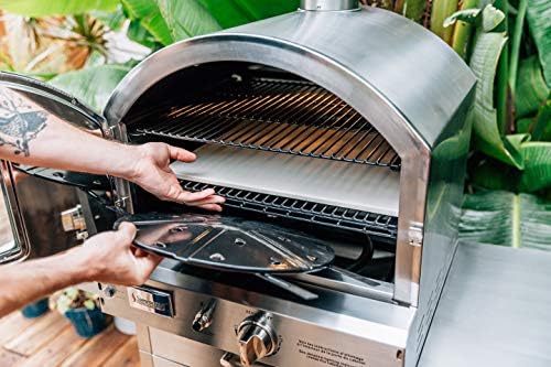 B07WJJL5ST-4-1756261597078 Summerset 'The Oven' Outdoor Freestanding Large Capacity Gas Oven with Pizza Stone, Smoker Box and Mobile Cart, 304 Stainless Steel Construction, Natural Gas - Image 5