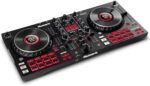 Numark Mixtrack Platinum FX Serato DJ Controller with Jog Wheel Displays, 4 Decks, Mixer, Effects Paddles and (Audio Interface)