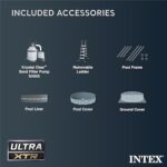 Intex Ultra XTR Frame 14' x 42" Round Above Ground Outdoor Swimming Pool Set with Sand Filter Pump, Ladder, Ground Cloth, and Pool Cover - Image 4