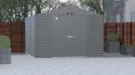 Arrow Select 10' x 12' Outdoor Lockable Steel Storage Shed Building, Charcoal - Image 9