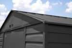 Arrow Select 10' x 12' Outdoor Lockable Steel Storage Shed Building, Charcoal - Image 10