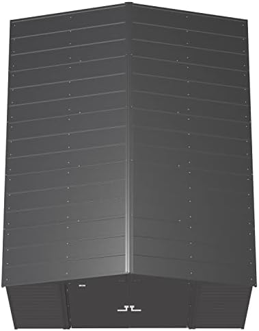 B08WCPL7J4-15-1756075804585 Arrow Select 10' x 12' Outdoor Lockable Steel Storage Shed Building, Charcoal - Image 13