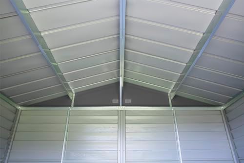 B08WCPL7J4-7-1756075804584 Arrow Select 10' x 12' Outdoor Lockable Steel Storage Shed Building, Charcoal - Image 5