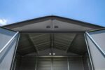 Arrow Select 10' x 12' Outdoor Lockable Steel Storage Shed Building, Charcoal - Image 8