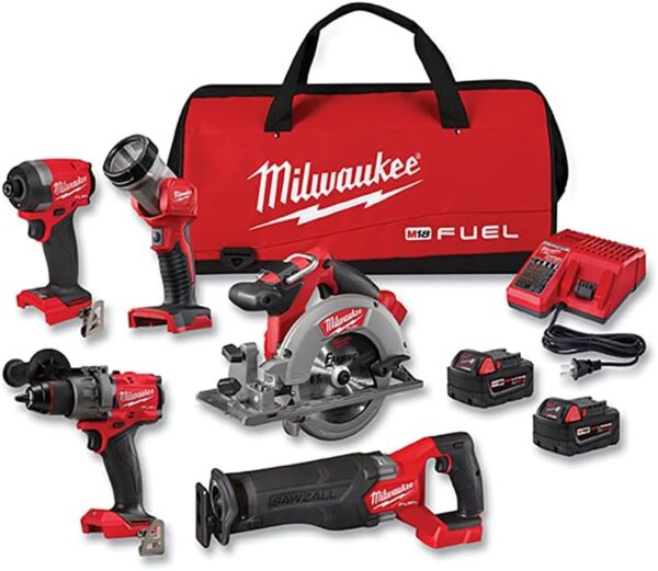 B0C6BQG3PN-0-1756241416373 Milwaukee M18 FUEL 5 Tool Combo Kit - Image 1