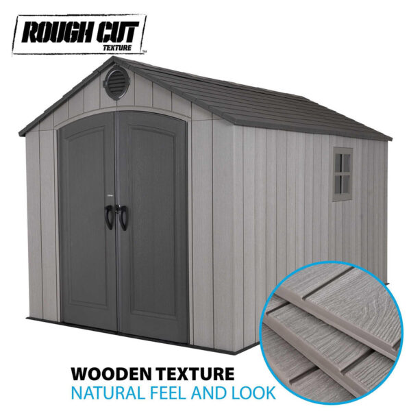 Lifetime-_60305_8_Ft._X_12.5_Ft._Outdoor_Storage_Shed_wooden_texture_features_939x939 Lifetime 8 Ft. X 12.5 Ft. Outdoor Storage Shed - 60305 - Image 8