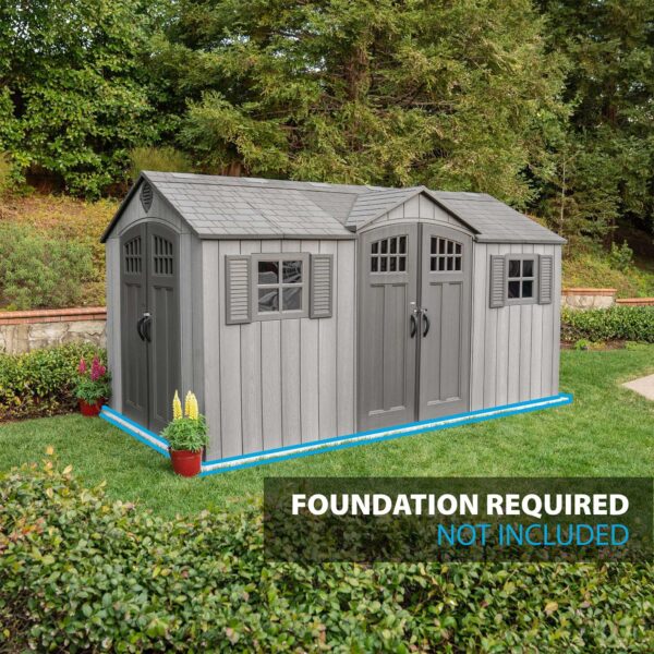 Lifetime_15_Ft_X_8_Ft_Outdoor_Storage_Shed_-_60318_foundation_not_included_2000x2000 Lifetime 15 Ft X 8 Ft Outdoor Storage Shed - 60318 - Image 9