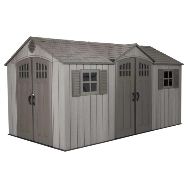 Lifetime_15_Ft_X_8_Ft_Outdoor_Storage_Shed_-_60318_in_white_background_2000x2000 Lifetime 15 Ft X 8 Ft Outdoor Storage Shed - 60318 - Image 1