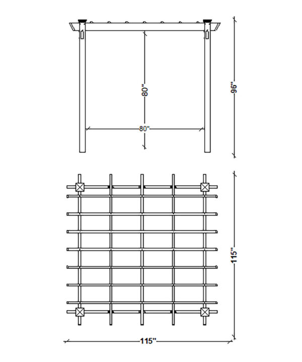 Queensbrook+Taquarius+9.5+Ft.+W+x+9.5+Ft.+D+Vinyl+Pergola (2) Red Barrel Studio Queensbrook Taquarius Pergola - Image 5