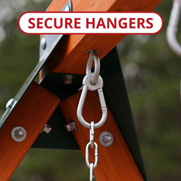 SECURE_HANGERS__17107 Swing-N-Slide Knightsbridge Deluxe Wooden Outdoor Swing Set - Image 5