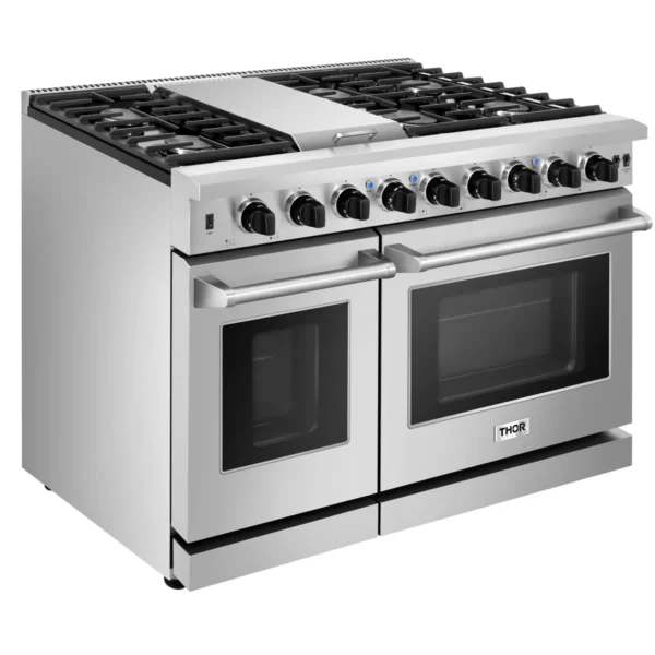 Thor+Kitchen+48_+4.6+Cubic+Feet+Smart+Liquid+Propane+Free+Standing+Range+with+6+Burners (3) Thor Kitchen 48-Inch Gas Range - Image 3