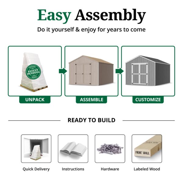 VGS_EASY_ASSEMBLY Little Cottage Co Value Gable Wood Shed Kit - Image 7