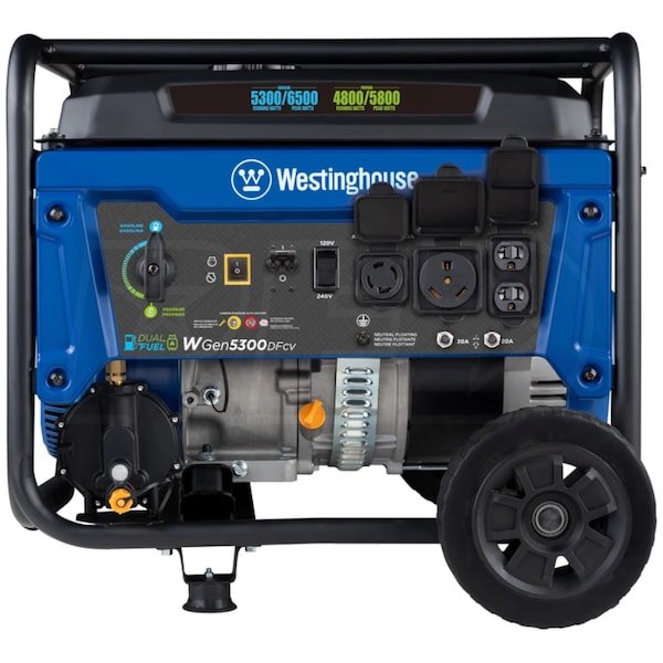 WGEN5300DFCV_117174_feature2_db5ca06a5026feb0220b268b6b8e9850 Westinghouse WGen5300DFcv - 5300 Watt Dual-Fuel Portable Generator w/ RV Outlet & CO Sensor (49-State) - Image 9