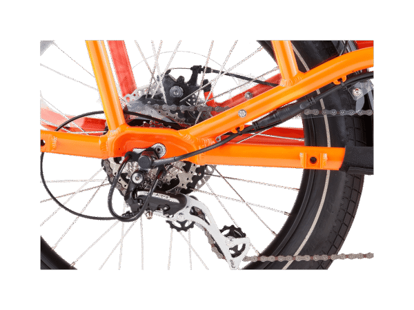 Wagon_4_Orange_Detail_Freewheel_813c9b57-79c7-469f-ab4d-cecdf6648698 Rad Power Bikes RadWagon 4 Electric Cargo Bike - Image 3