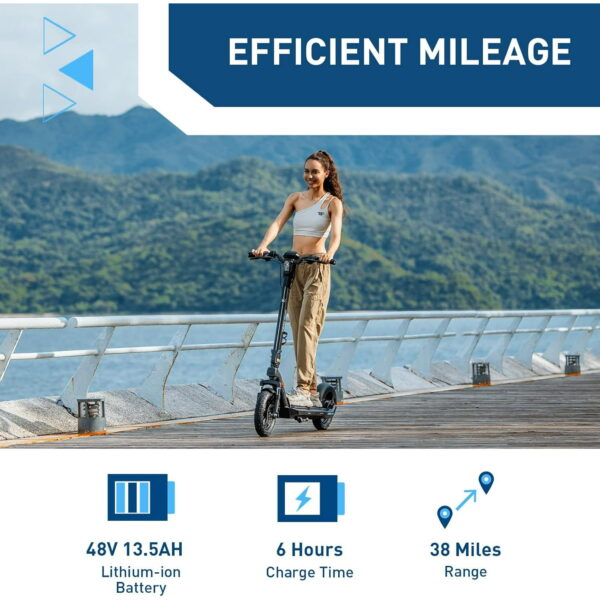 b342c831-b5c9-4580-9fc0-bfb449eddc88.227c8a22ae3f9ff13a2046fe7e74c7ed Hiboy X300 Electric Scooter, 700W Peak Motor, 12" Pneumatic Tires, 23 Mph & 38 Miles Range, Folding Commuter Electric Scooter for Adults - Image 7