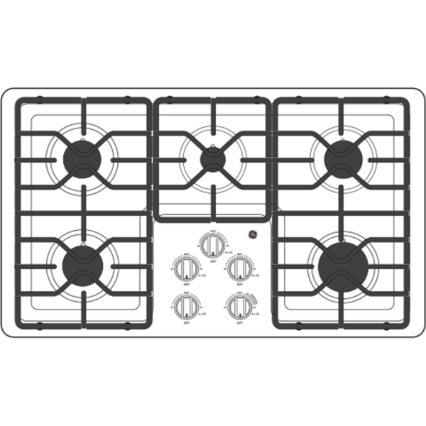 c7fb494229dd6e5af6696662aee1b0b648190484__42023 GE 36" Built-In Gas Cooktop JGP3036SLSS - Image 2