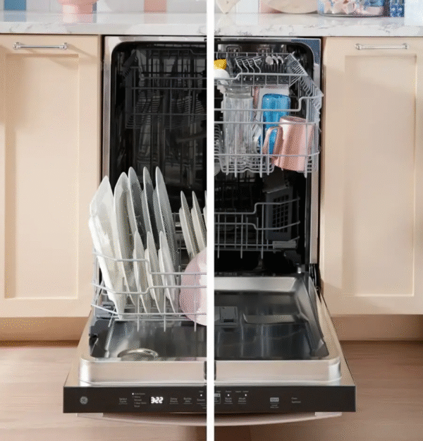 cfe16b0b-6f97-47a6-8e8c-2b426e2fcdb7 GE - 24" Front Control Built-In Tub Dishwasher with 3rd Rack, Sanitize Cycle and 47 dBA - Stainless Steel - Image 2