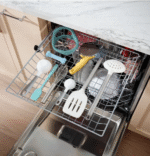 GE - 24" Front Control Built-In Tub Dishwasher with 3rd Rack, Sanitize Cycle and 47 dBA - Stainless Steel - Image 5