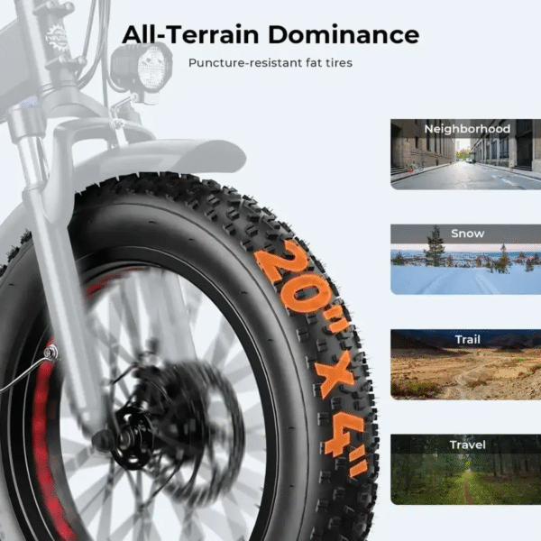 download (2) Heybike Fat Tire Mountain Electric Bike, 1200 W, 45 Miles, 1~3 Pedal Assist, Grey - Image 6