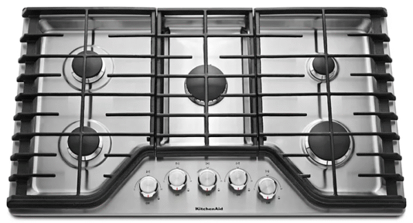 download (28) KitchenAid 36" 5-Burner Gas Cooktop KCGS356ESS - Image 1