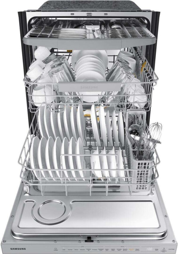 dw80b7070us-samsung-24-samsung-smart-built-in-top-control-dishwasher-with-pocket-handle-fingerprint-resistant-stainless-steel-76__44219_59885__77905 DW80B7070US Samsung 24" Smart Top Control Dishwasher with Pocket Handle - 42 dBa - Fingerprint Resistant Stainless Steel - Image 7