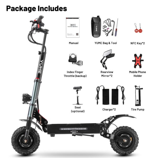 e722b258-f2dc-48ba-8781-e8509f630942.86386613bc9e3ebf2963d0e19fce35bd M YUME SCOOTER Y11+ Dual Motors 6000W 50 Miles Long Range and 50 mph Fastest Electric Scooter for Adults - Image 3