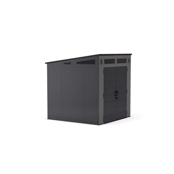 e8b9f3e6-b90e-497e-821e-8575ffca5012 Suncast Modernist 7 ft. x 7 ft. Resin Vertical Pent Storage Shed with Floor Kit - Image 2