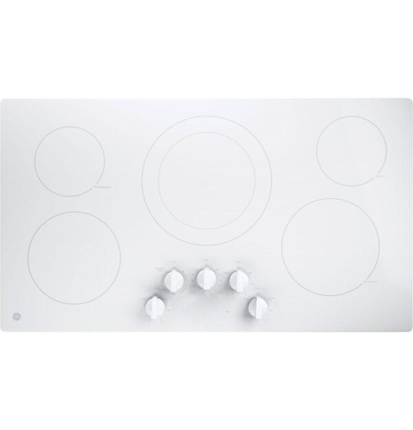 f5ec86dd-d3d5-4f8c-90ae-4abcdf96a6ae GE 36" Built-In Electric Cooktop JP3036TLWW - Image 1