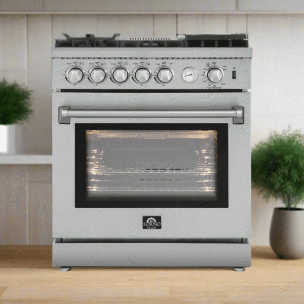 forno-lazio-30-gas-range-with-5-sealed-burner-air-fryer-reversible-griddle-ffsgs6276-30_2024-05-17T15_59_26.562Z_2200x2200 Forno 30" Freestanding Gas Range FFSGS6275-30 - Image 1