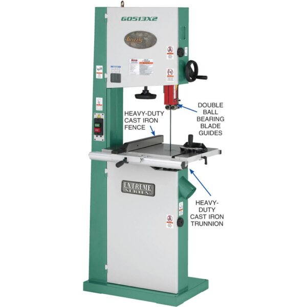 g0513x2_det1-12ae8077d1d022a0babac3248f263164 Grizzly G0513X2 - 17" 2 HP Bandsaw w/ Cast-Iron Trunnion - Image 8