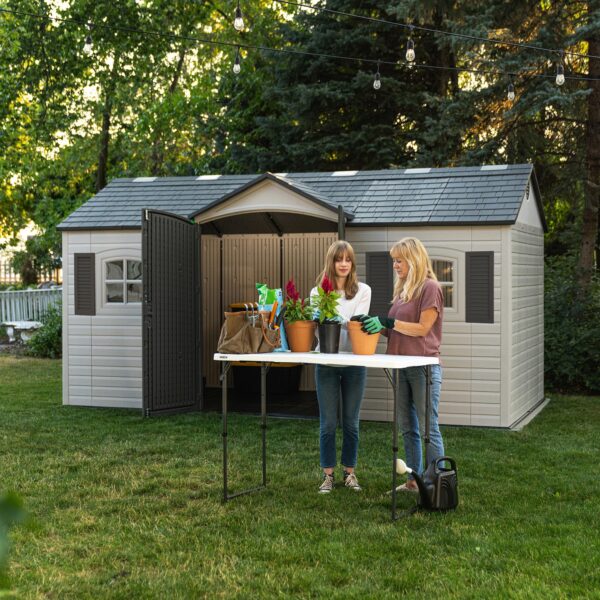 gardening-activity-lifetime-legacy-15x8-shed_2000x2000 Lifetime Legacy 15 ft x 8 ft Outdoor Storage Shed - 60465 - Image 5