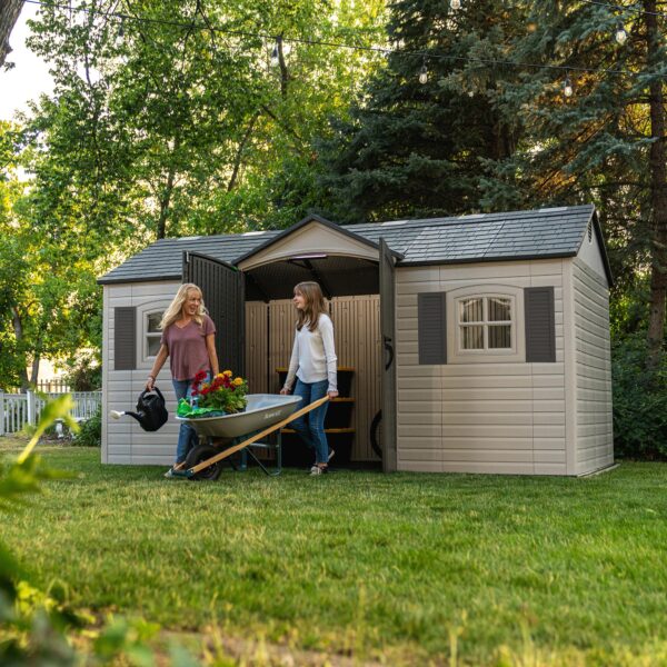 lifetime-legacy-15x8-shed-two-women-gardening_2000x2000 Lifetime Legacy 15 ft x 8 ft Outdoor Storage Shed - 60465 - Image 8