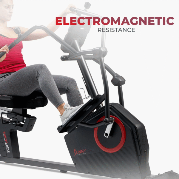 shopping (21) Sunny Health & Fitness Smart Recumbent Cross Trainer Elliptical Exercise Bike – SF-RB4886 SMART - Image 2
