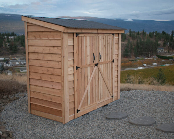 side-view-outdoor-living-today-spacesaver-8x4-with-metal-roof_939x752 Outdoor Living Today SpaceSaver 8×4 with Double Door - Image 5