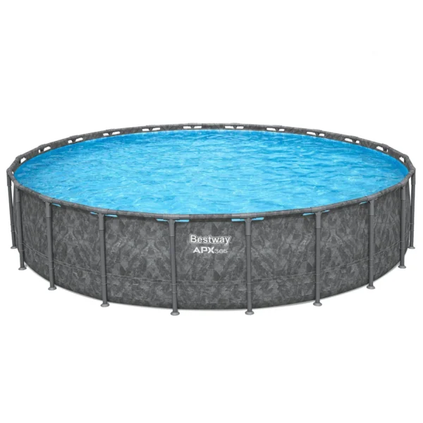 utdv3jyd4skaz23r9y1r_1 Bestway APX 365 22'x52" Round Above Ground Swimming Pool Set with Pump and Ladder - Image 1